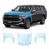 Антигравійна захисна бронеплівка за лекалами для Chevrolet Tahoe IV 2021- капот і передні крила