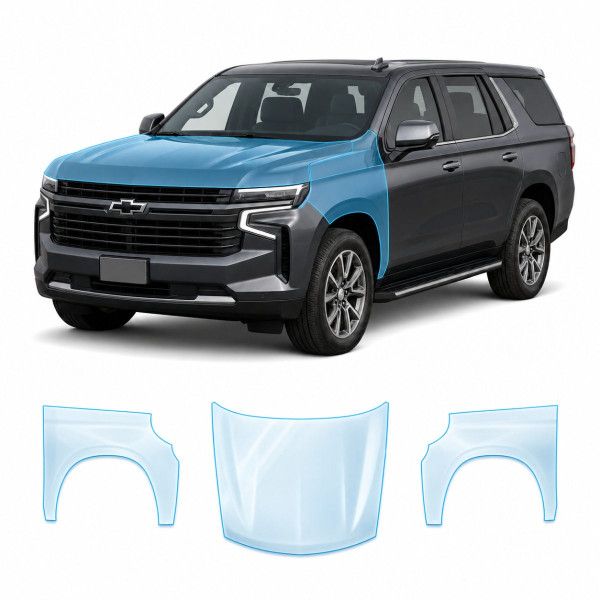 Антигравійна захисна бронеплівка за лекалами для Chevrolet Tahoe IV 2021- капот і передні крила