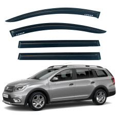 Дефлекторы окон ветровики Renault Logan MCV 2012- Скотч 3M Voron Glass