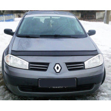Дефлектор капота мухобойка Renault Megane II 2002-2008 Евро Крепление (Vip Tuning)