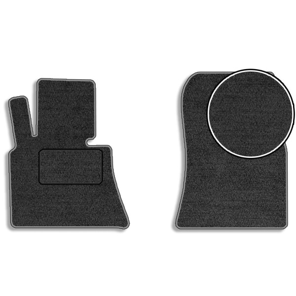 Передние ворсовые коврики для BMW X5 (E53) 1999-2007 с подпятником 2 шт (Carrera)