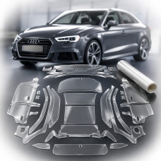 Антигравійна захисна бронеплівка за лекалами для Audi A3 8V 2012-2020 - повний кузов