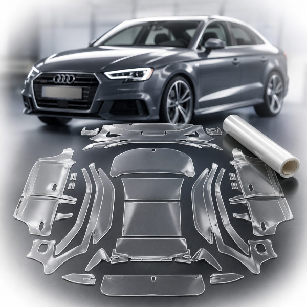 Антигравийная защитная бронепленка по лекалам для Audi A3 8V 2012-2020 - полный кузов