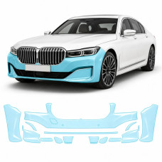 Антигравійна захисна бронеплівка за лекалами для BMW 7 Series G11/G12 facelift 2019-2022 - передній бампер