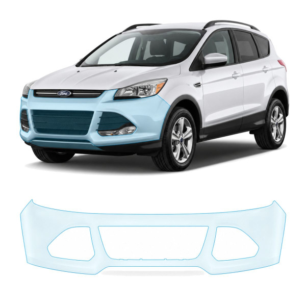 Антигравійна захисна бронеплівка за лекалами для Ford Kuga II 2013-2019 - передній бампер