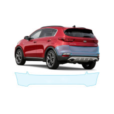 Антигравийная защитная бронепленка по лекалам для Kia Sportage QL facelift 2018-2021 - задний бампер