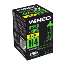 Автолампа галогенна Winso Hyper + 30% / H4 / 60/55W / 12V / 1 шт (712400)