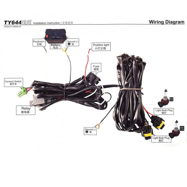 LED Протитуманні фари для Toyota Prado FJ150 2017-12V 6W з проводкою Комплект (TY-946LED-3)