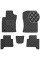 Килимки в салон Екошкіра для Toyota Prado 120 2002-2010 Чорні 5 шт (Rombus)
