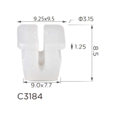 Кліпса втулка під саморіз Volkswagen, Audi, Seat, Skoda (N90541001, N-905-410-01, 14612) (C3184)