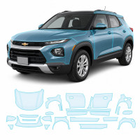 Антигравійна захисна бронеплівка за лекалами для Chevrolet Trailblazer I 2021- повний кузов