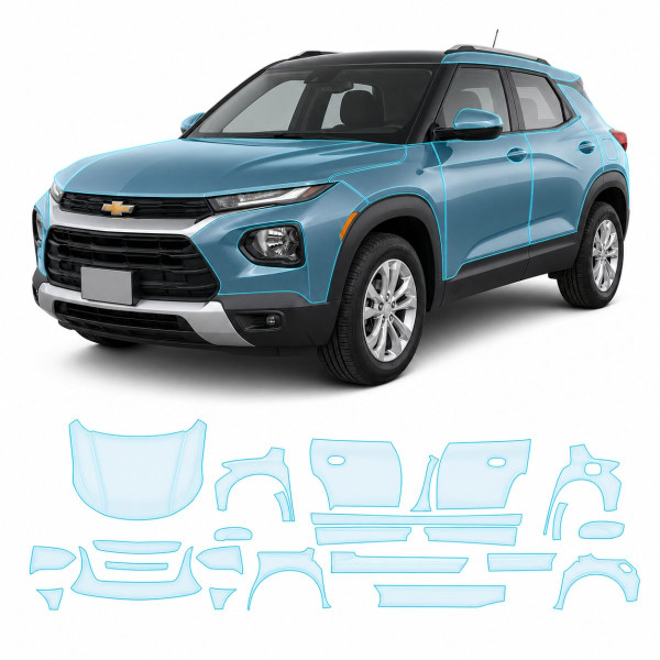 Антигравійна захисна бронеплівка за лекалами для Chevrolet Trailblazer I 2021- повний кузов