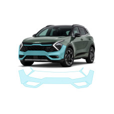 Антигравійна захисна бронеплівка за лекалами для Kia Sportage NQ5 2021-2024 - передній бампер