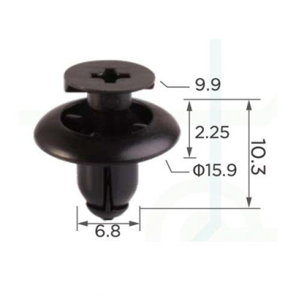 Фіксатор натискний розпірний Lexus Toyota 9046707146 9046707152B1  (C390)