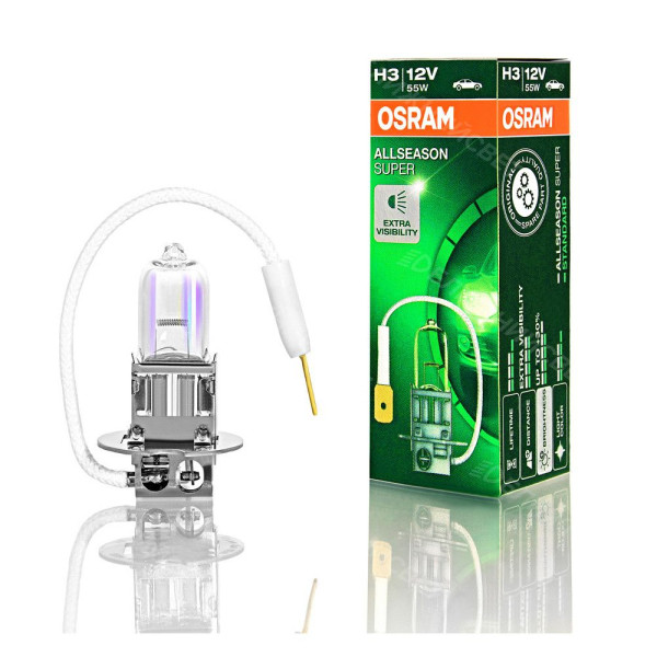 Автолампа галогенная Osram AllSeason Super 12V H3 55W 1 шт (64151ALS)