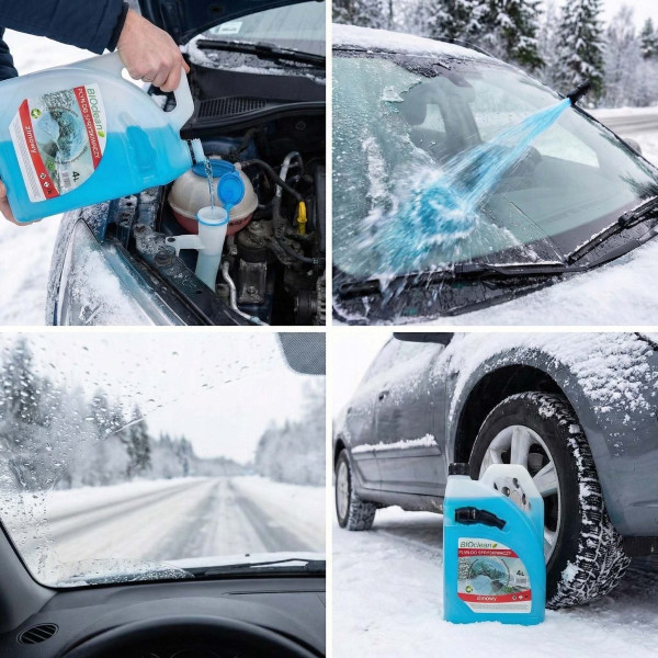 Омивач скла зимовий BIOclean Морський Бриз -22 °C 4 літри з лійкою