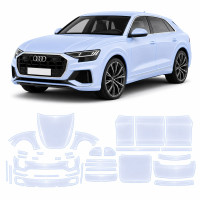 Антигравийная защитная бронепленка по лекалам для Audi Q8 4M 2018-2023 - полный кузов