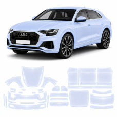 Антигравийная защитная бронепленка по лекалам для Audi Q8 4M 2018-2023 - полный кузов