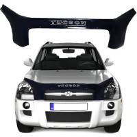Дефлектор капоту мухобійка для Hyundai Tucson 2004-2010 Voron Glass