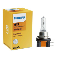 Автолампа галогенна Philips Standart H15 12V 55W PGJ23t-1 1шт (12580C1)