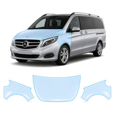 Антигравійна захисна бронеплівка за лекалами для Mercedes-Benz Vito/V-Class W447 2014-2019 - капот і передні крила