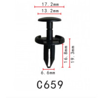 Клипса распорные Ford, Chevrolet, Chrysler, Jeep (6506008A-A, 6506008AA, 15149708, 11822) (C659)