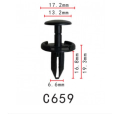 Клипса распорные Ford, Chevrolet, Chrysler, Jeep (6506008A-A, 6506008AA, 15149708, 11822) (C659)