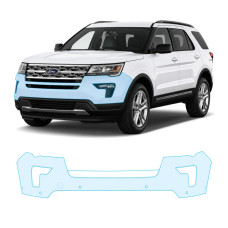 Антигравійна захисна бронеплівка за лекалами для Ford Explorer (US) V 2011-2019 - передній бампер