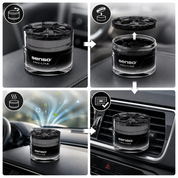 Ароматизатор повітря Банку із гелем Senso Deluxe - Black