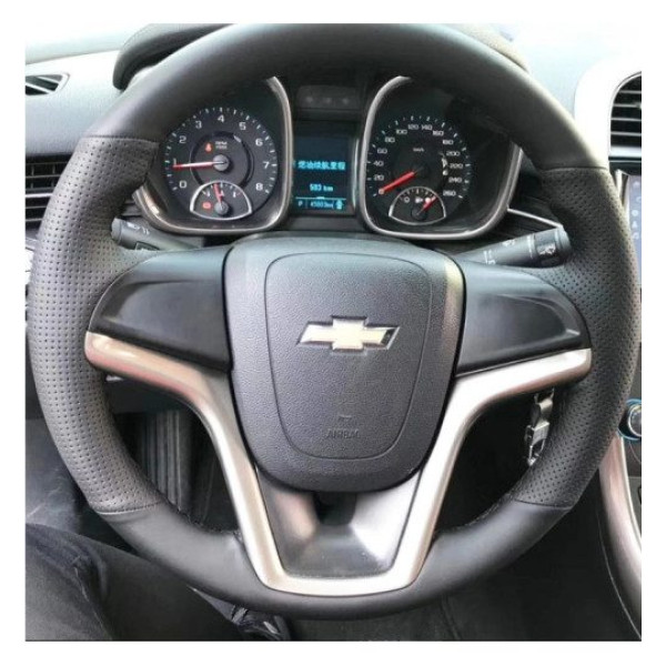 Чехол Оплетка Руля для Chevrolet Cruze/Aveo/Orlando 2009-2015 Кожа (Модельная Выкройка) №13