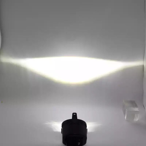 Противотуманные LED Фары круглые Линза с ДХО и поворотом 4" Ø100 мм 10-30V 15W 45W 7000K 2 шт (ip68 circle W/Y)