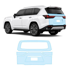 Антигравійна захисна бронеплівка за лекалами для Lexus LX J300 2021- зона кришки багажника