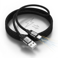 Кабель зарядки USB для Iphone Lightning HOCO X122 1 метр Черный
