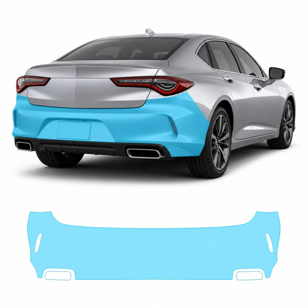 Антигравийная защитная бронепленка по лекалам для Acura TLX II 2021 - задний бампер