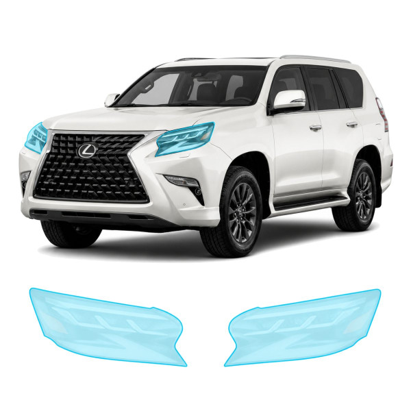 Антигравийная защитная бронепленка по лекалам для Lexus GX J150 facelift 2 2020-2023 - оптика (фары и ПТФ)