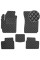Коврики в салон Экокожа для Daewoo Matiz 1997-2008- Серые 5 шт (Rombus)