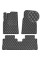 Коврики в салон для Chevrolet Captiva 2006-2010 Экокожа с подпятником Черные 5 шт (Rombus)