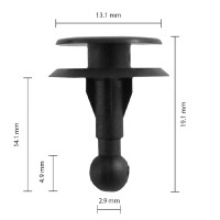 Клипса крепления Toyota Lexus 6777101010 Daihatsu 6777112010000 Mazda 992740825 Honda Hyundai Kia Nissan (C0165)