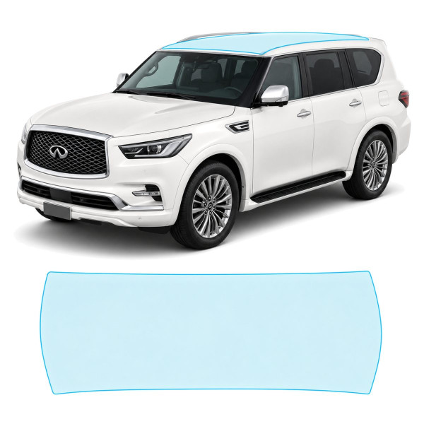 Антигравийная защитная бронепленка по лекалам для Infiniti QX80 Z62 facelift 2018-2024 - зона крыши
