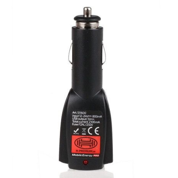 Автомобильное зарядное устройство Heyner 12/24V 2.1A / 2USB Оригинал (511600)