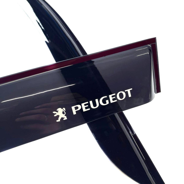 Дефлекторы окон ветровики для Peugeot Traveller 2017-  Скотч 3M Voron Glass