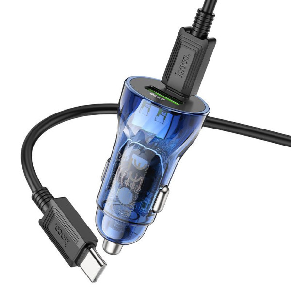 Автомобильное зарядное устройство Z47A PD30W + QC3.0 набор с кабелем USB (Оригинал)