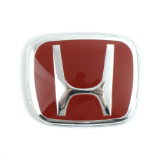 Эмблема для Honda 80 x 65 мм оргстекло / скотч 3М / красная (75701-S1A-E11ZB)