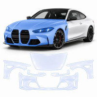 Антигравійна захисна бронеплівка за лекалами для BMW M4 G82/G83 facelift 2024- передня частина авто (капот бампер фари крила)