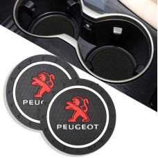 Антискользящий коврик В Подстаканник Peugeot ⌀7 см 2 шт