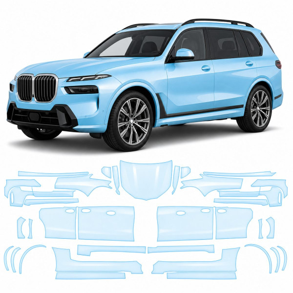 Антигравийная защитная бронепленка по лекалам для BMW X7 G07 2019-2022 - полный кузов