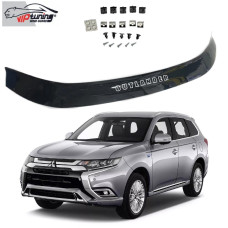 Дефлектор капоту мухобійка для Mitsubishi Outlander 2012-2021 Євро Кріплення (Vip Tuning) MSH25