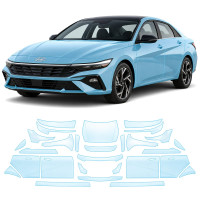 Антигравійна захисна бронеплівка за лекалами для Hyundai Elantra CN7 facelift 2024- повний кузов
