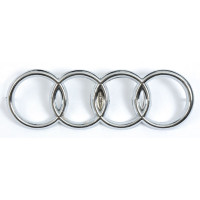 Эмблема для Audi 100 245 x 80 мм пластиковая Xром передняя