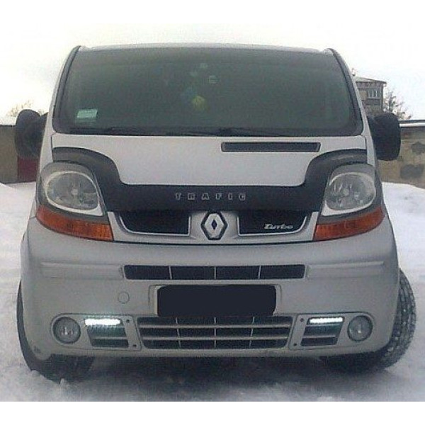 Дефлектор капоту мухобійка для Renault Trafic 2001-2014 Євро Кріплення (Vip Tuning) RL14